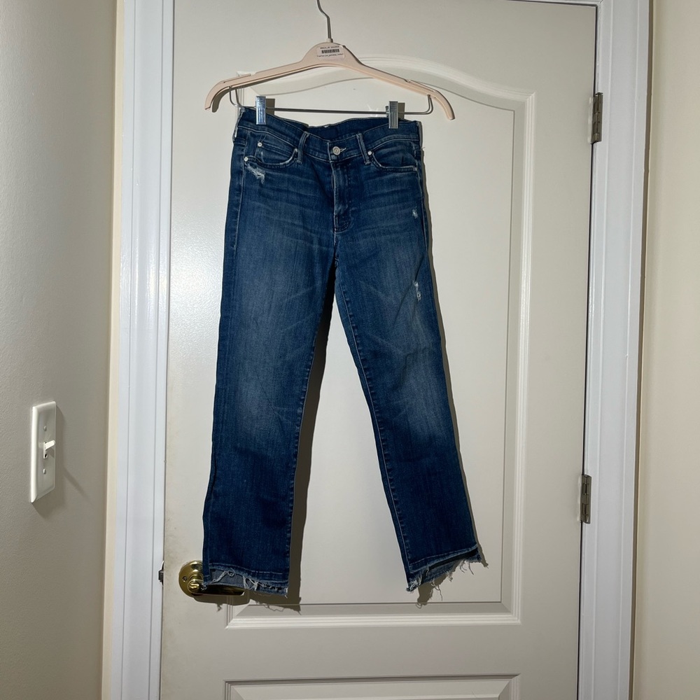 MOTHER Dark Indigo Straight-Leg Jeans